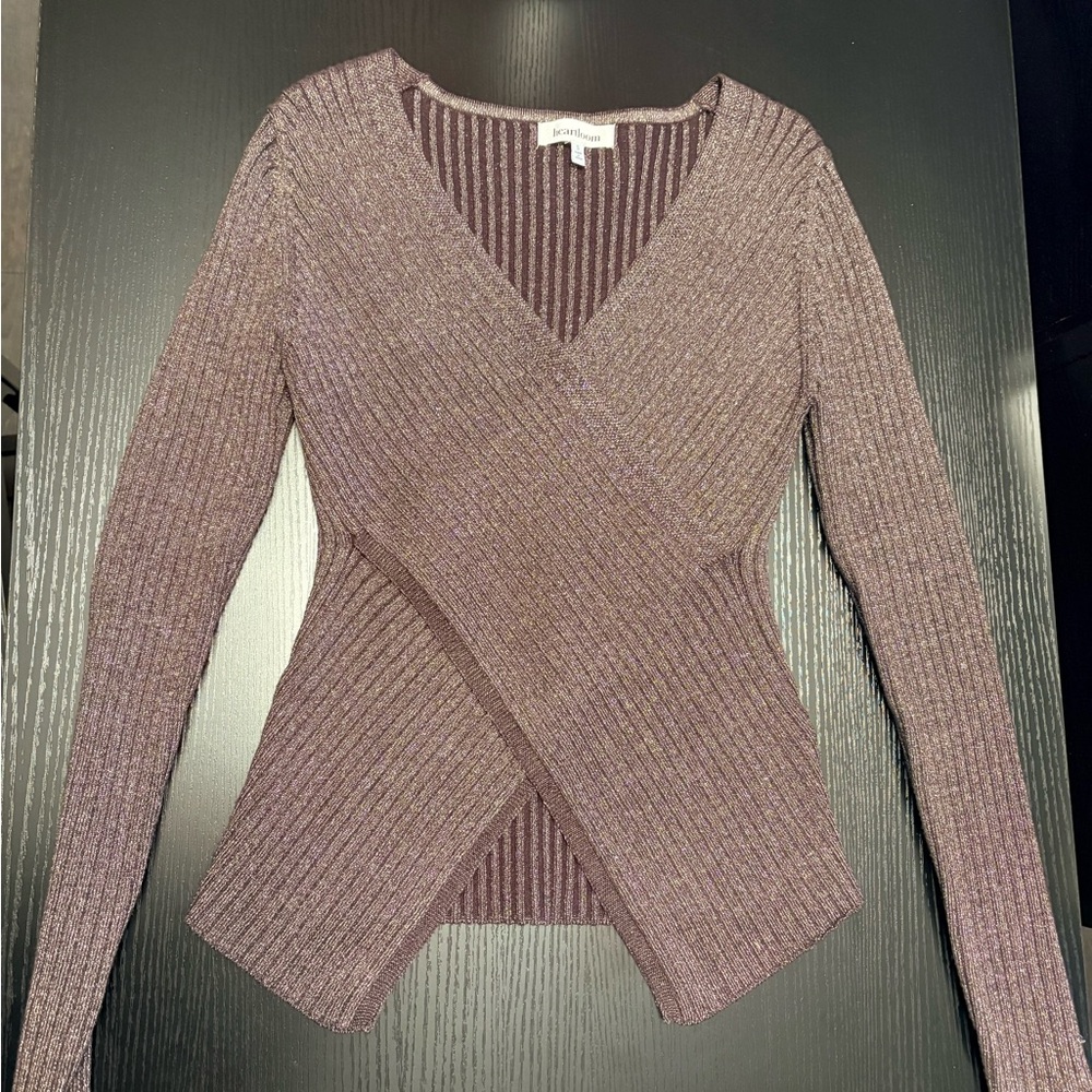 Heartloom V-Neck Ribbed Sweater - Size Small - Picture 4 of 12